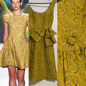 Tibi green floral embroidered dress